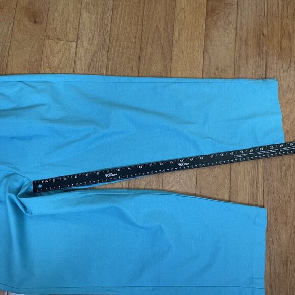 KOOS OF COURSE Pull On Capris Women's Small Turquoise Linen Blend Beachy NWT - Picture 7 of 15
